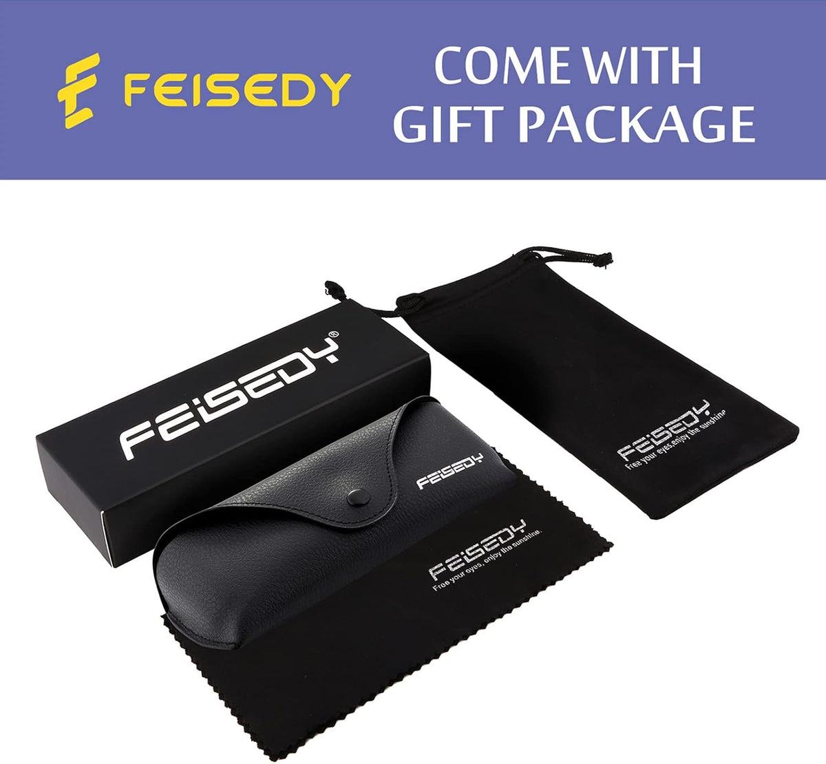 ÉÌƷͼƬ 8 | B07NXZ3WVF | FEISEDY Women Vintage Polarized Sunglasses Lady Elegant Cateye Sun Glasses B2476