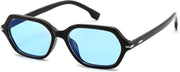 Black Frame Blue Lens / 53 Millimeters | B0HJYR4W7C | FEISEDY Classic Square Sunglasses for Women Men, Retro Trendy Shades B0493