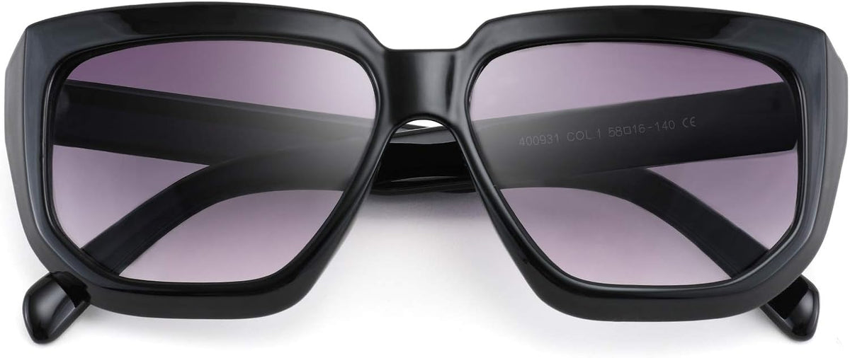 ÉÌƷͼƬ 2 | B08PD9KPH8 | FEISEDY Women Retro Square Sunglasses Trendy Shield Flat Top Shades B2717