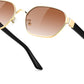 商品图片 2 | B0GY42ZV46 | FEISEDY Women and Men UV400 Protection Sunglasses, Polygon Square Metal Frame Retro Stylish Shades B0452