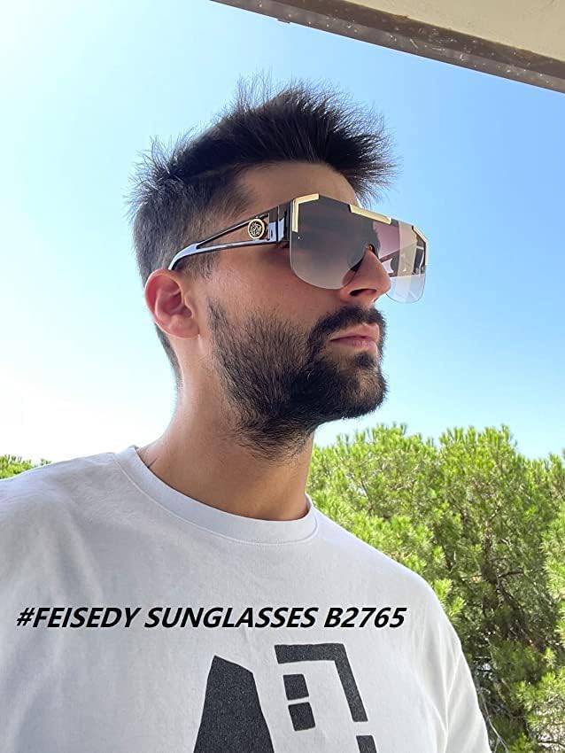 ÉÌƷͼƬ 14 | B09L4V27YS | FEISEDY Square Oversized Sunglasses for Men Women Flat Top B2765