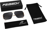ÉÌƷͼƬ 21 | B0CP2666ZB | FEISEDY Trendy Aviator Sunglasses for Women Men Retro Metal Rimless Frame Square Shades B2985