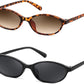 商品图片 2 | B0DMN6519L | FEISEDY Retro Oval Cat Eye Sunglasses for Women 90s Narrow Lightweight Shades Y2k Trendy Sunnies B0257