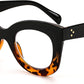 商品图片 9 | B0BGXNJFW2 | FEISEDY Retro Oversized Blue Light Blocking Reading Glasses Thick Frame Anti Glare Digital Eyestrain Readers B2980
