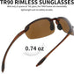 商品图片 11 | B0FY1FT8ZN | FEISEDY Sports Sunglasses for Men Women TR90 Rimless Frame for Running Fishing Driving B0349