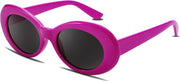 ÉÌƷͼƬ 44 | B074H8KFSZ | FEISEDY Sunglasses White Oval Clout Goggles for Women Men Retro Round Trendy Rimmed Clueless Costume Frame B2253