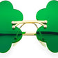 商品图片 8 | B0BX63CDKK | FEISEDY St. Patrick's Day Irish Shamrock Sunglasses Lucky Green Leprechaun Costume Eyeglasses for Women Men B2369