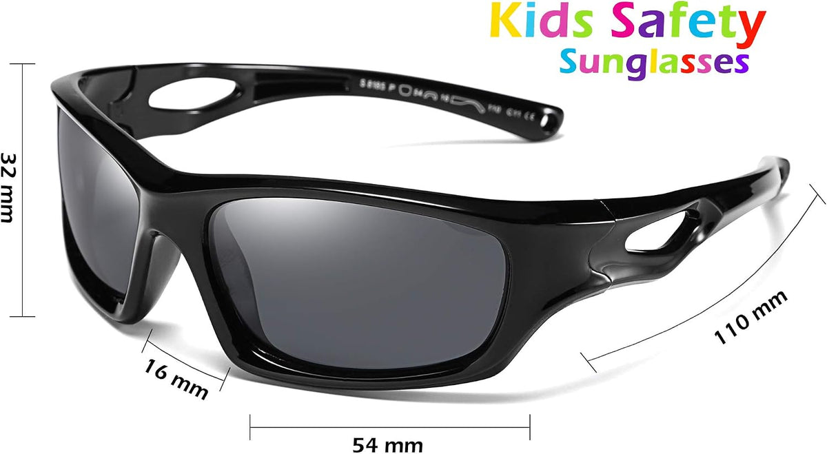ÉÌƷͼƬ 6 | B07JM1DLHS | FEISEDY Kids Polarized Sport Sunglasses Rubber Frame Boys Girls 3 to 12 Age Children Gift B2453