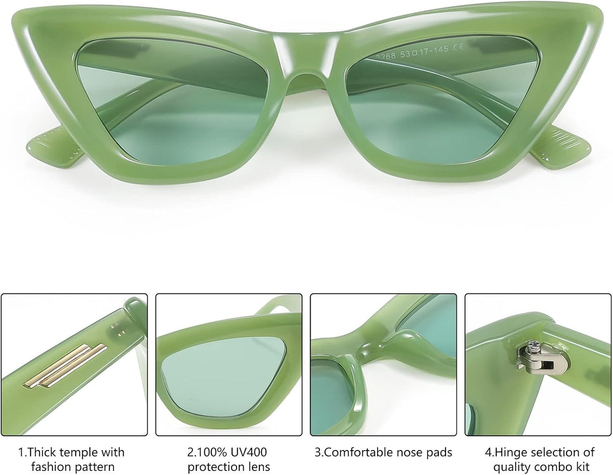 ÉÌƷͼƬ 19 | B09QKF53K5 | FEISEDY Vintage Small Cat Eye Sunglasses for Women Square Retro Cateye Eyewear B2869