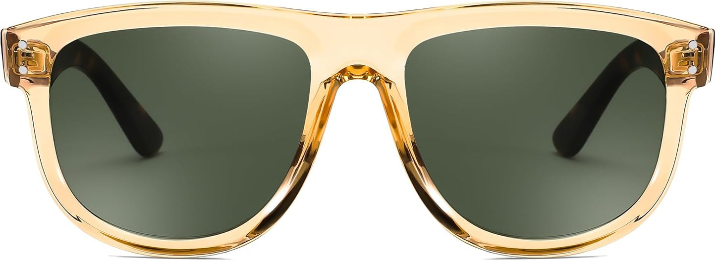 商品图片 14 | B0D8JDCTKS | FEISEDY Square Sunglasses for Women Men Unisex Curved Style Shades Designer Sun Glasses B0214