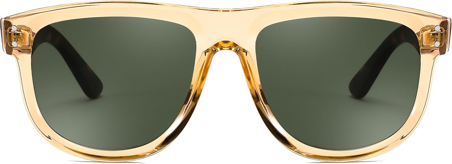 商品图片 14 | B0D8JDCTKS | FEISEDY Square Sunglasses for Women Men Unisex Curved Style Shades Designer Sun Glasses B0214