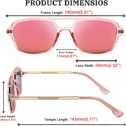 ÉÌƷͼƬ 60 | B0925V3NP4 | FEISEDY Vintage Square 70s Flat Aviator Sunglasses Women Men Metal Design Shades B2752