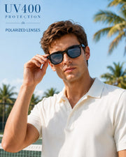 ÉÌƷͼƬ 2 | B0H83DD892 | FEISEDY Retro Thick Polarized Square Sunglasses for Women Men B0458