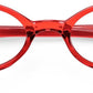 Transparent Red / 47 Millimeters | B0DKNL6WP7 | FEISEDY Y2K Retro Oval Nerd Blue Light Glasses for Women B0258