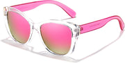Pink Mirror / 56 Millimeters | B0CX1PTB6G | FEISEDY Polarized Vintage Sunglasses American Womens Square Jackie O Cat Eye Sunglasses B2451