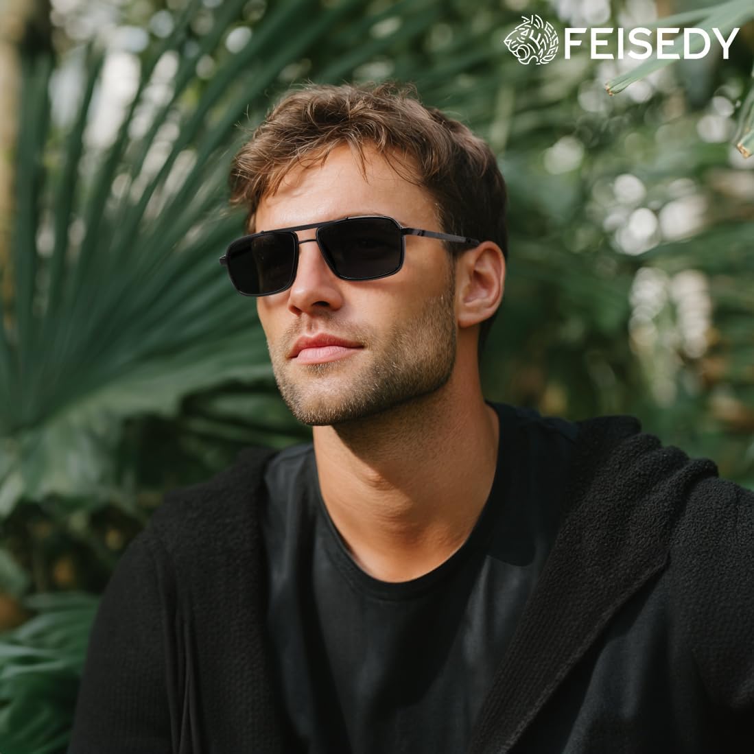 ÉÌƷͼƬ 9 | B0FDKZNCG9 | FEISEDY Retro Aviator Polarized Sunglasses For Women Men 70s Trendy B0292