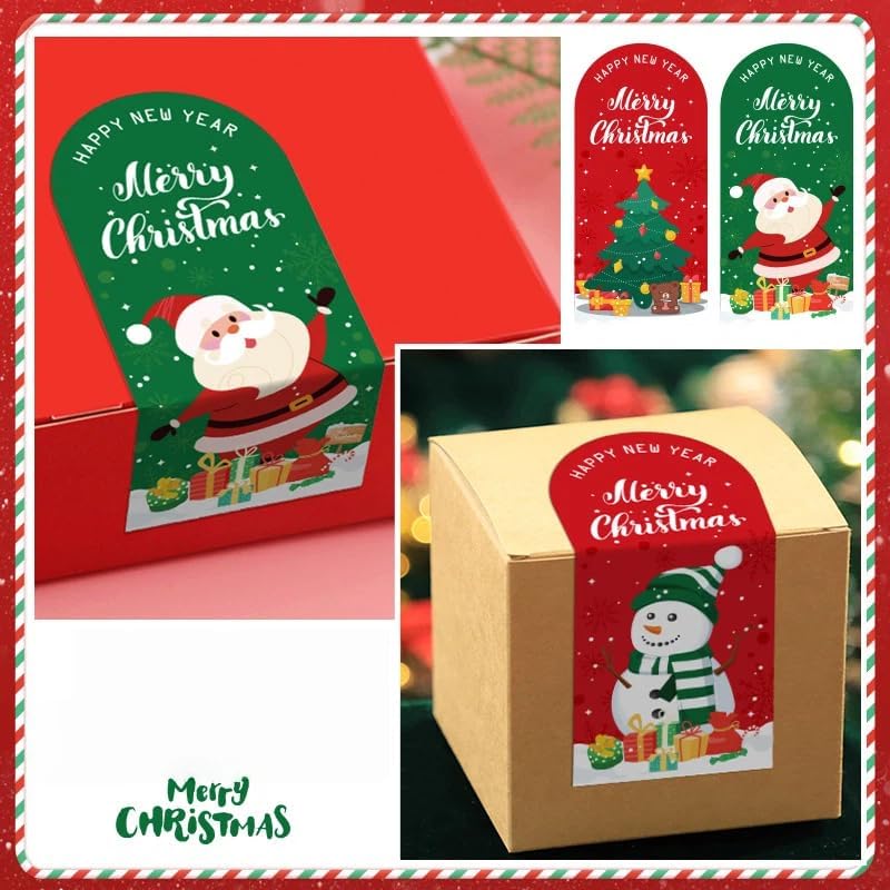 商品图片 6 | B0FXX35T47 | 50 Pcs Christmas Gift Box Sealing Sticker - Christmas Labels Sealing Sticker Gift Wrapping Adhesive Tags