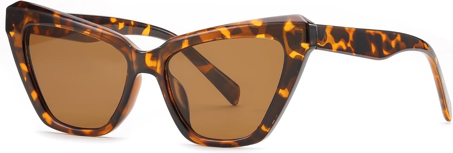 Tortoise / 54 Millimeters | B0CYZG2JD7 | FEISEDY Retro Cat Eye Sunglasses for Women UV400 Protection Small Vintage Chic Shades B0132