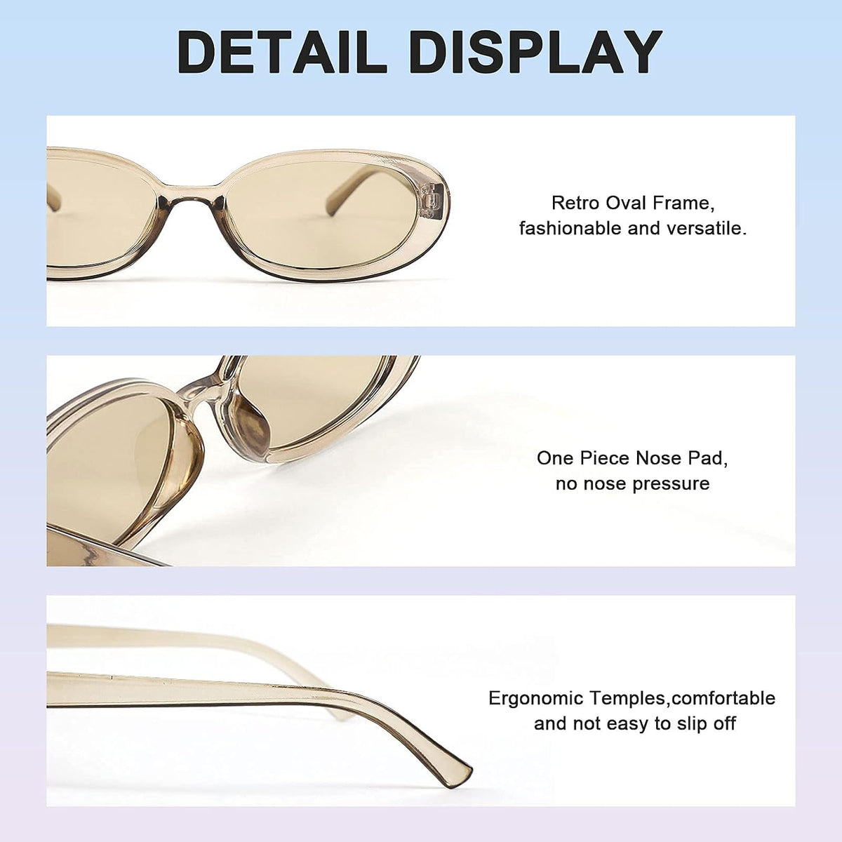 ÉÌƷͼƬ 12 | B09CPPH1XH | FEISEDY Retro 90s Oval Small Sunglasses Women Men Trendy Sunglasses Tinted Glasses B2801