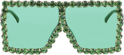 ÉÌƷͼƬ 17 | B096YZPRF2 | FEISEDY Oversized Sparkling Crystal Sunglasses Disco Diamond Flat Top Fashion Square Large Shades B2782
