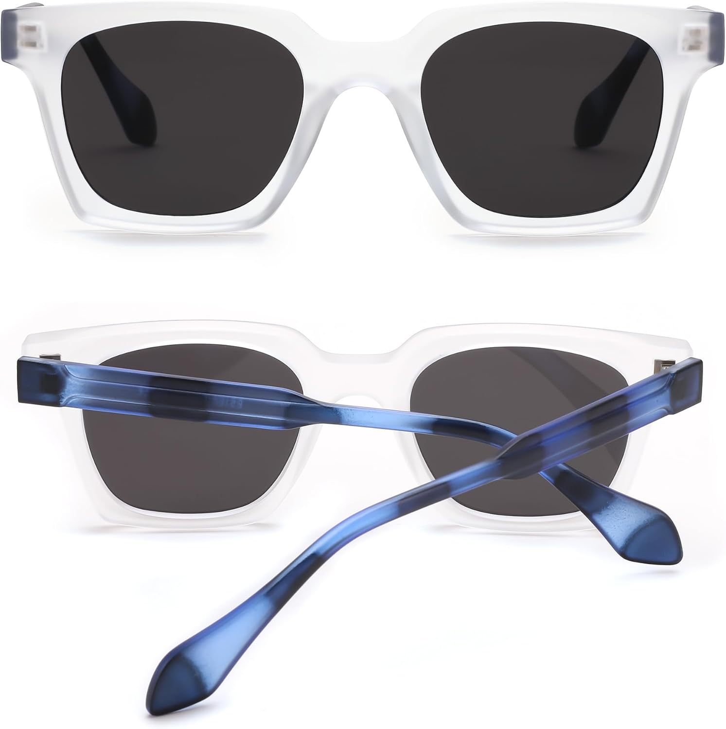 商品图片 24 | B0D7CC769X | FEISEDY Retro Square Sunglasses Women Men Trendy Rectangle Thick Frame Shades Classic Designer Sun Glasses B0198