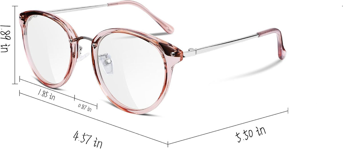 商品图片 6 | B07D1YJSTB | FEISEDY Women Vintage Glasses Frames Round Eyewear Clear Lens B2260