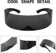ÉÌƷͼƬ 6 | B08THY8CBQ | FEISEDY 80s Futuristic Cyclops Cyber Visor Sunglasses Men Women Punk Style Cosplay B2740