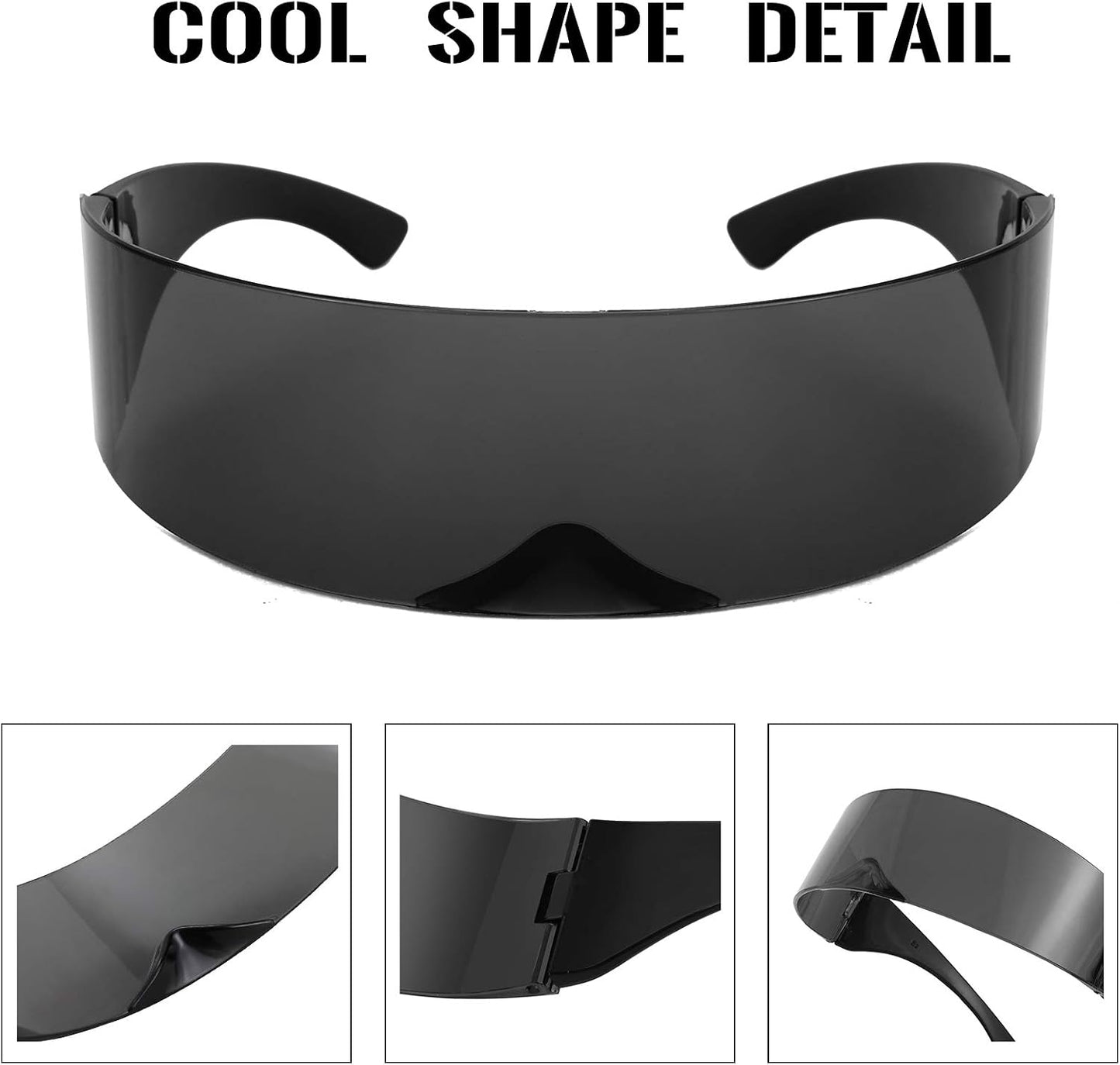 商品图片 6 | B08THY8CBQ | FEISEDY 80s Futuristic Cyclops Cyber Visor Sunglasses Men Women Punk Style Cosplay B2740