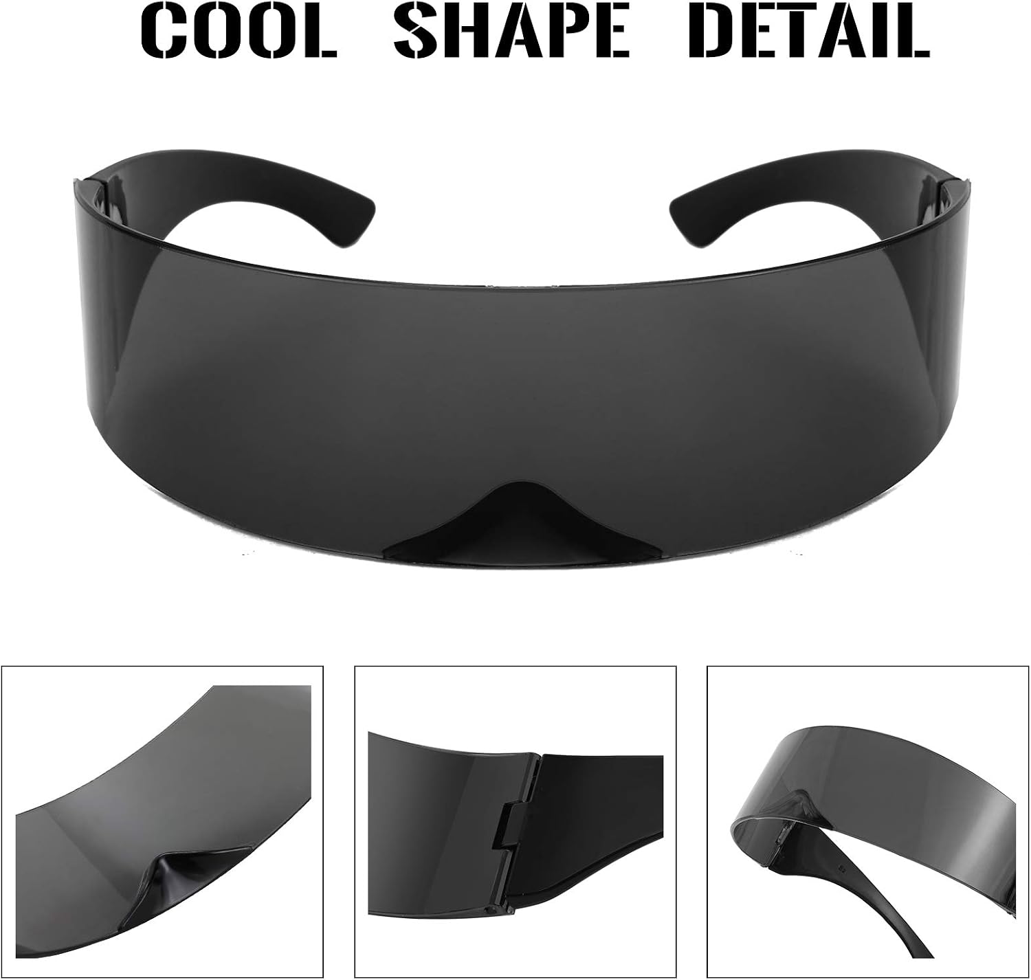 商品图片 6 | B08THY8CBQ | FEISEDY 80s Futuristic Cyclops Cyber Visor Sunglasses Men Women Punk Style Cosplay B2740