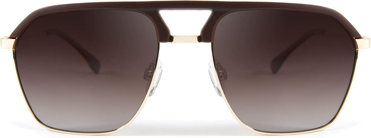 商品图片 2 | B08N6H71ST | FEISEDY Polarized Sunglasses UV400 Protection Square Frame Lightweight Eyewear for Men B2699