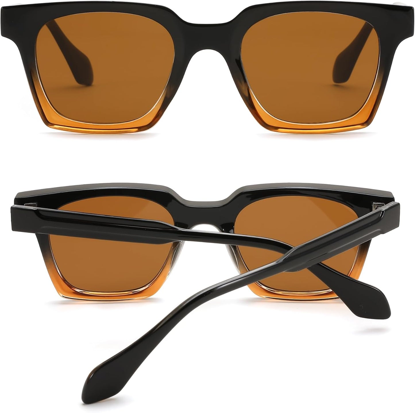 商品图片 17 | B0D7CC769X | FEISEDY Retro Square Sunglasses Women Men Trendy Rectangle Thick Frame Shades Classic Designer Sun Glasses B0198