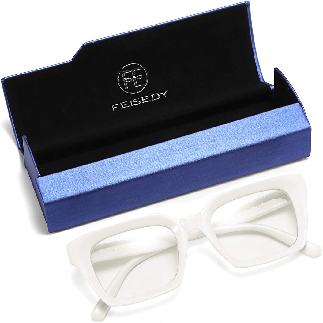 ÉÌƷͼƬ 21 | B082SGFPVF | FEISEDY Glasses Frame Womens, Square Thick Eyeglasses Frame, Classic Eyewear for Men B2461