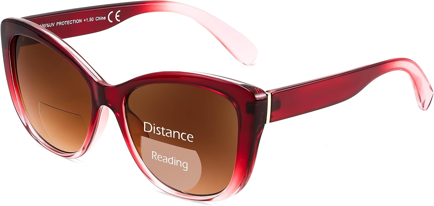 商品图片 15 | B0GSZX5N57 | FEISEDY Cat Eye Bifocal Sunglasses Reader for Women UV400 Protection B0352