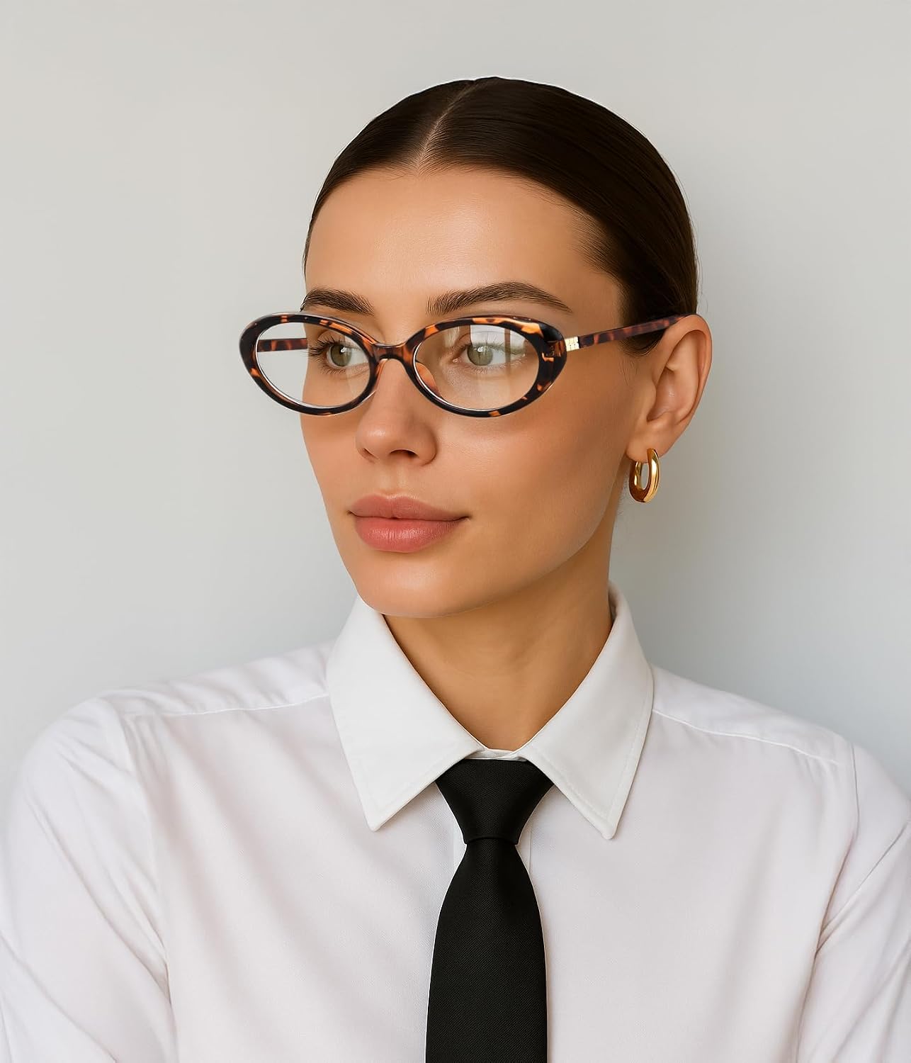 商品图片 9 | B0F6MW26L2 | FEISEDY Oval Blue Light Glasses for Woman Vintage Small Face Lightweight Eyeglasses Retro Nerd Y2K Frame B0290