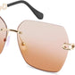 005 Gradient Orange | B08PB4JKPR | FEISEDY Classic Rimless Sunglasses Women Metal Frame Diamond Cutting Lens Sun Glasses B2567