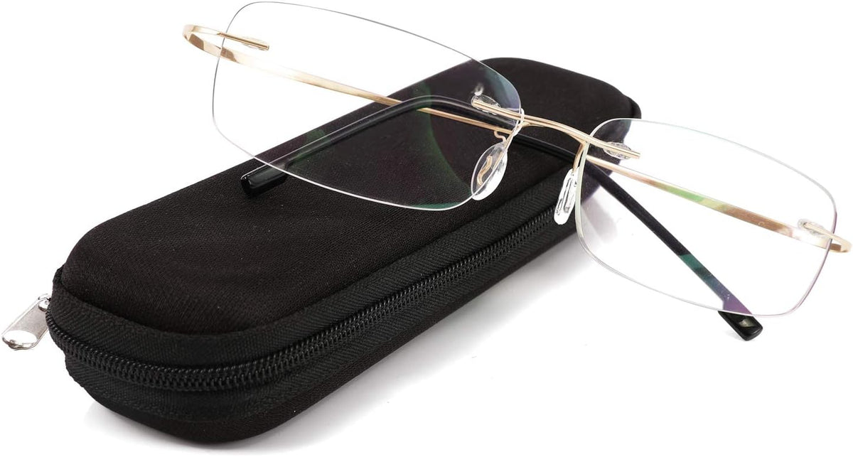 ÉÌƷͼƬ 15 | B08LNLRPLD | FEISEDY Lightweight Rimless Titanium Stainless Steel Anti-Blue Light Reading Glasses B2686