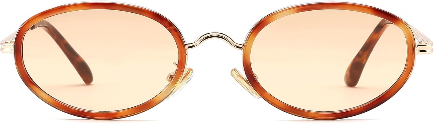 商品图片 25 | B0H2XM1HNJ | FEISEDY 90s Retro Oval Cat Eye Sunglasses UV400 Small Face B0450