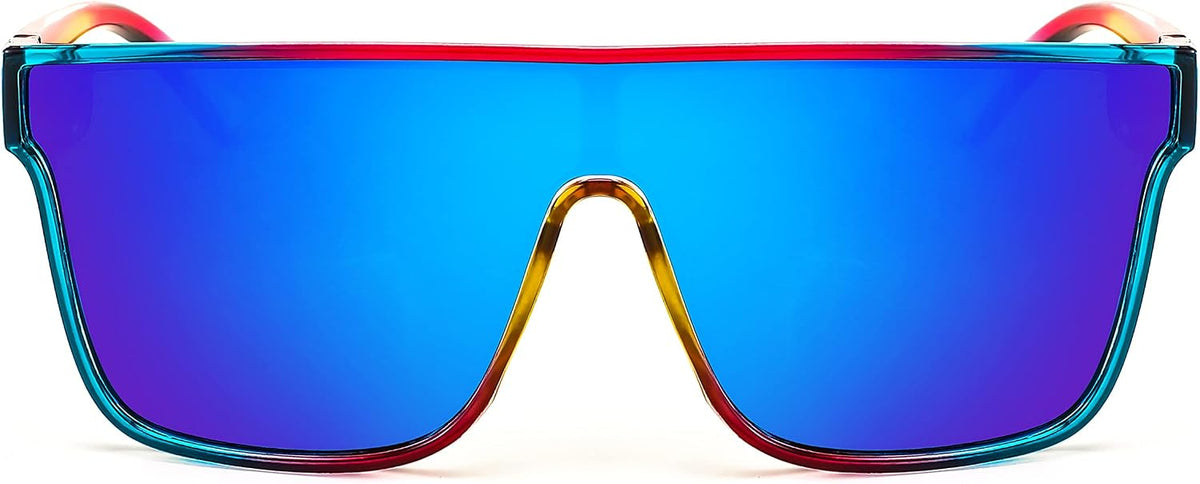 ÉÌƷͼƬ 115 | B0B2836HD6 | FEISEDY Sunglasses for Women Men, Fashion Mirrored Single Lens Shades