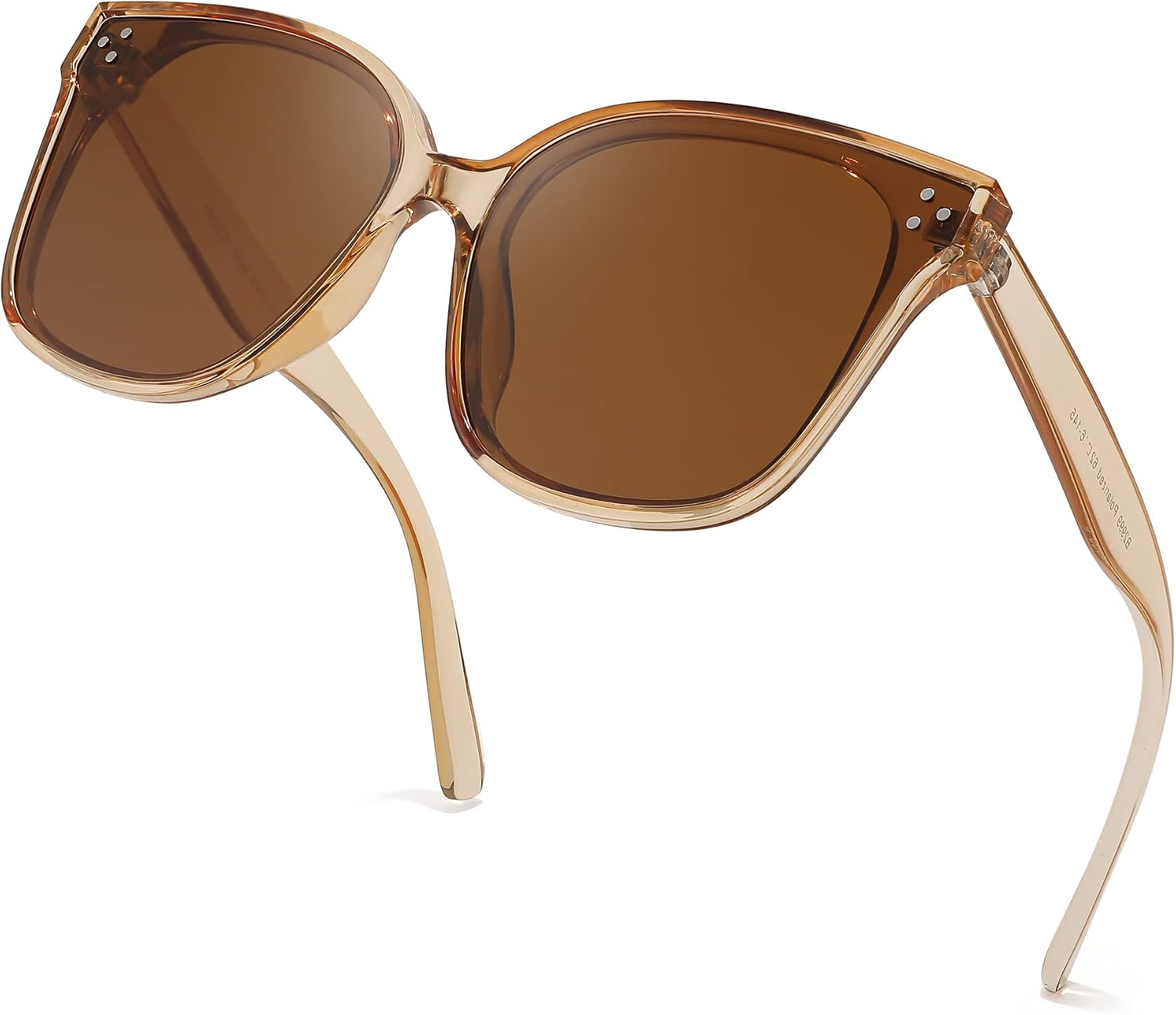 Champagne Crystal / 63 Millimeters | B0871RFPCN | FEISEDY Oversized Polarized Sunglasses - UV400 Protection, Square Fashion Sun Glasses for Outdoor & Daily B2600