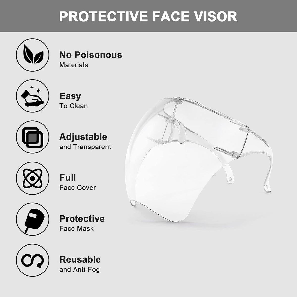 商品图片 5 | B09JVKPWMN | FEISEDY Kids Full Cover Face Visor Shield Sunglasses Protective B2829