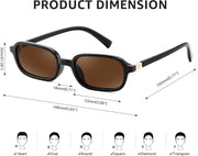 ÉÌƷͼƬ 7 | B0DX1678RX | FEISEDY Retro Rectangular Sunglasses for Women Men 90s Small Vintage Fashion Square Sunnies B0282