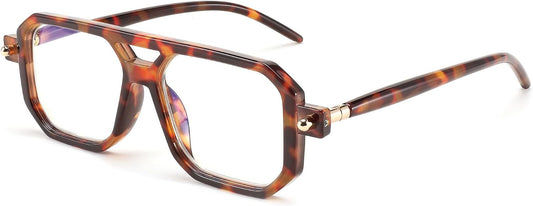 Brown / 1.5 x | B0CNGDG64J | FEISEDY Vintage Square Blue Light Blocking Reading Glasses Women Men B0090