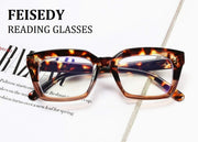 ÉÌƷͼƬ 17 | B07TCM52QY | FEISEDY Retro Square Blue Light Blocking Reading Glasses B2479