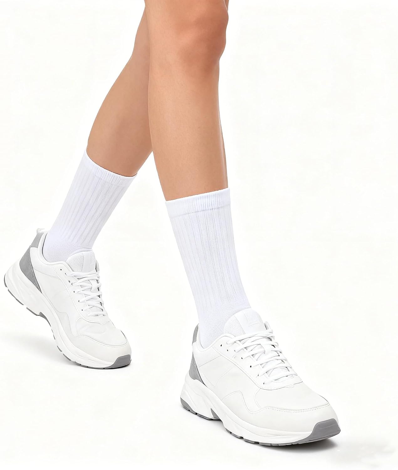 商品图片 6 | B0FPLFTFDC | Men's Socks - Breathable, Moisture-Wicking, Non-Slip & Comfortable (3-Pack, Black/Gray/White) Size 6-13