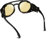 ÉÌƷͼƬ 37 | B09WN3J4YZ | FEISEDY Retro Round Steampunk Sunglasses Women Men Leatherwear B2532