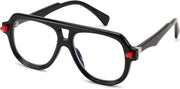 Black / 2.5 x | B0F32S3Y8X | FEISEDY Stylish Reading Glasses for Woman Men Trendy Retro Double Bridge Readers B0287