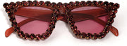 ÉÌƷͼƬ 15 | B09V7X56D4 | FEISEDY Women Crystal Square Cat Eye Sunglasses Sparkling Trendy Retro Cateye Sunglasses B2898