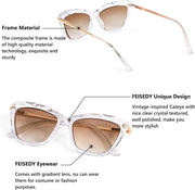 商品图片 12 | B09XDZ71JH | FEISEDY Vintage Cat Eye Reading Sunglasses Full Lens Women Sun Reader Glasses Spring Hinges B2896