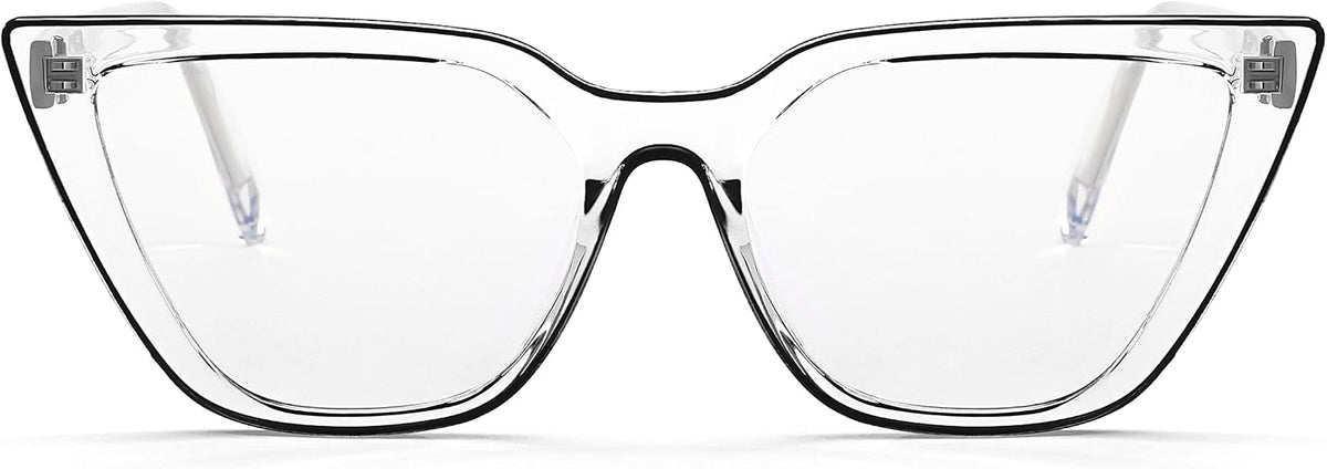 ÉÌƷͼƬ 2 | B0BHT5M418 | FEISEDY Women Cat Eye Blue Light Blocking Glasse Frame Fake Nerd Clear Square Computer Eyewear Anti Eyestrain B2353