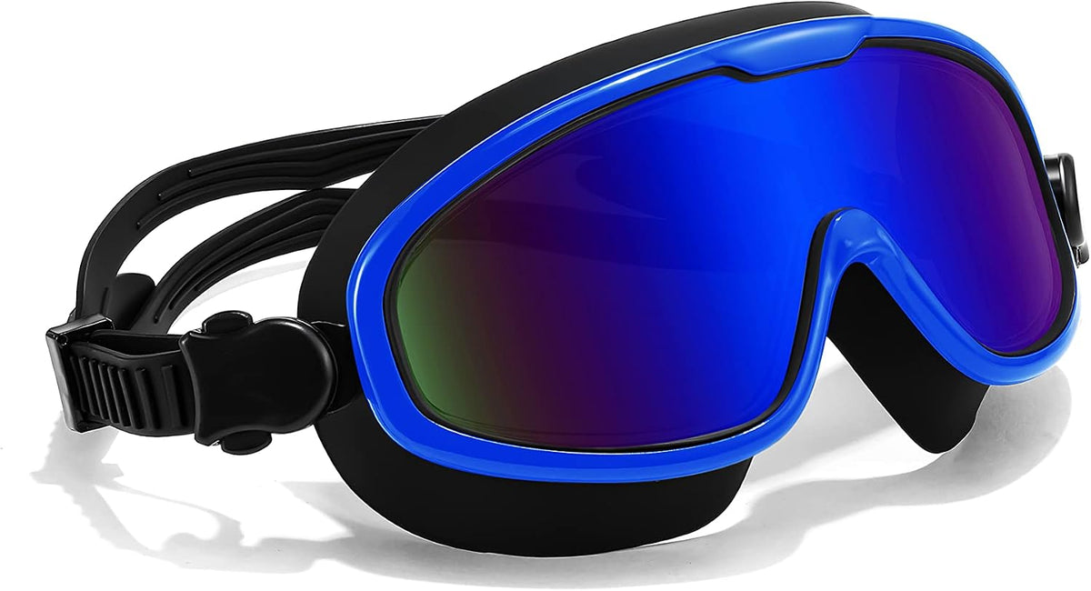 Blue / Clear | B0BWDZH74F | FEISEDY Swim Goggles No Leaking Anti-Fog Pool Goggles Swimming Goggles Adult Men Women Youth, 180° Clear Vision UV400 B2389
